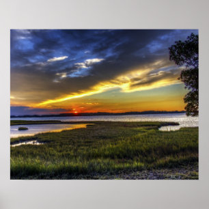 Póster Salida del sol en Delaware
