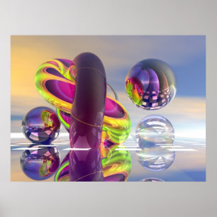 Póster Salida del sol en universo