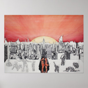 Póster Salida del sol pasada
