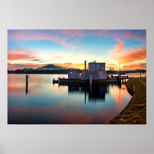 Póster Salida del sol sobre el poster de la empresa del