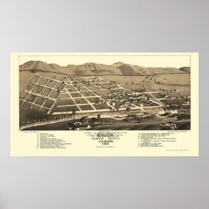 Póster Salida, Mapa Panorámico CO - 1882