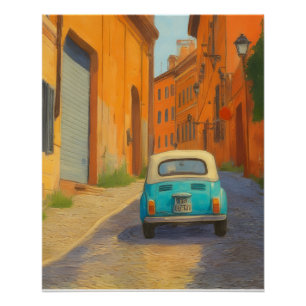 Póster Salida rápida - Memoria de viaje original de Roma