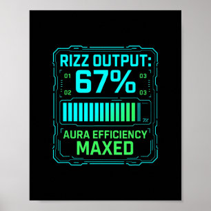 Póster Salida Rizz 67% Eficiencia de Aura Máxima Tech Gam