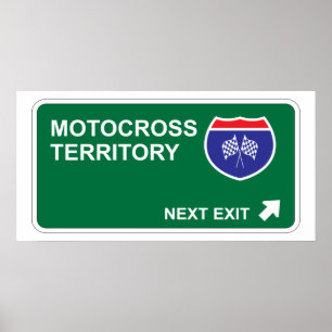 Póster Salida siguiente del motocrós