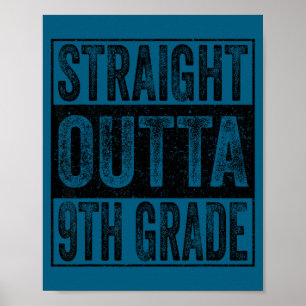 Póster Salido directamente de la clase de 9º grado gradua
