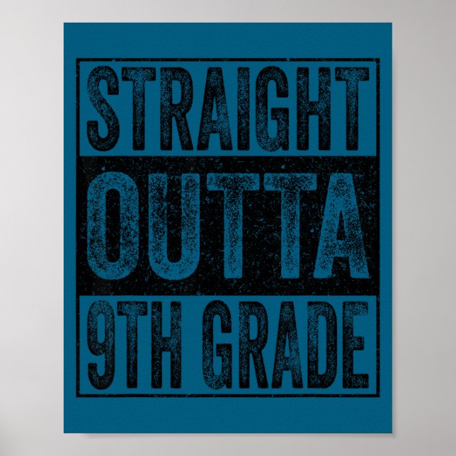 Póster Salido directamente de la clase de 9º grado gradua (Frente)