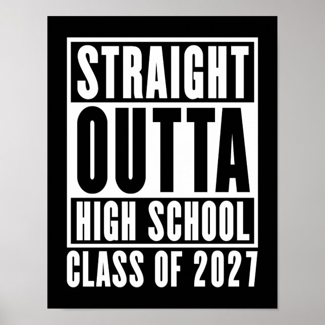 Póster Salidos de la Escuela Secundaria Clase de 2027 (Frente)