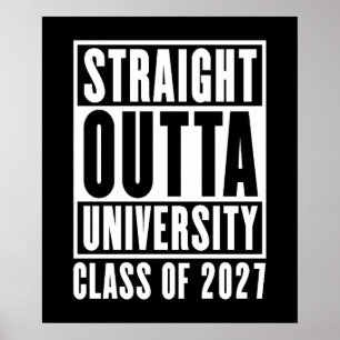 Póster Salidos Directamente de la Universidad Clase de 20
