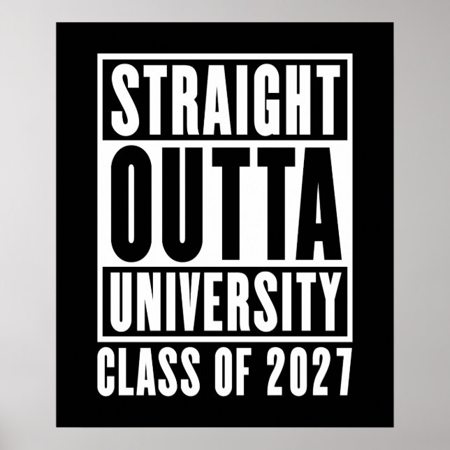 Póster Salidos Directamente de la Universidad Clase de 20 (Frente)