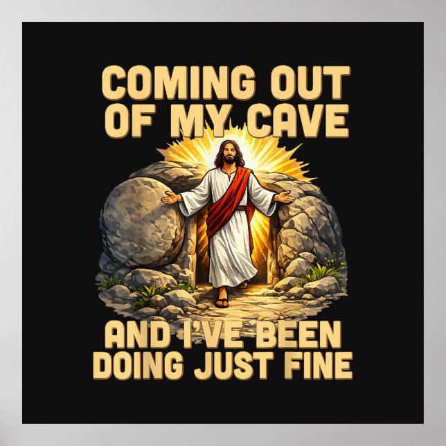 Póster Saliendo de mi cueva La resurrección de Jesús  (Frente)