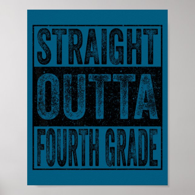 Póster Saliendo directamente del cuarto grado clase de gr (Frente)