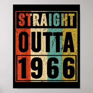 Póster Saliendo directo de 1966 Cumpleaños clásico de 196