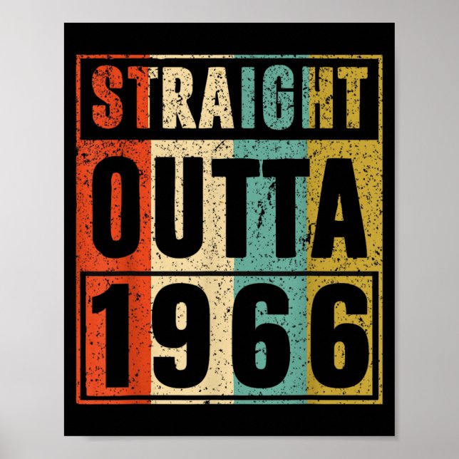 Póster Saliendo directo de 1966 Cumpleaños clásico de 196 (Frente)