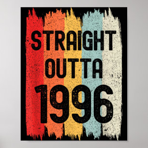 Póster Saliendo Directo de 1996 Cumpleaños Divertido Retr
