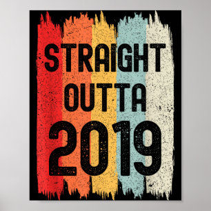Póster Saliendo Directo de 2019 Divertido Cumpleaños Retr
