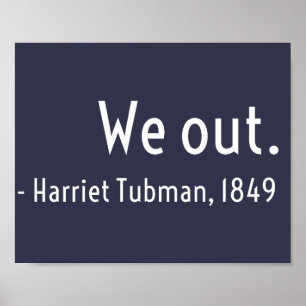 Póster Salimos. Harriet Tubman, subterráneo