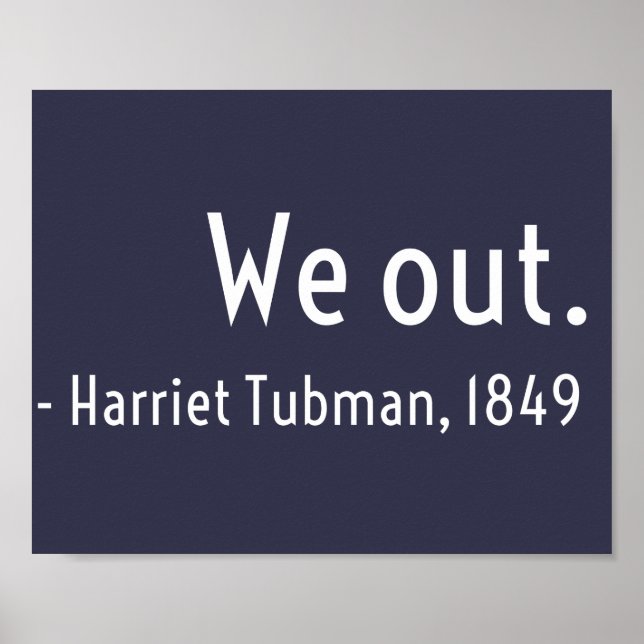Póster Salimos. Harriet Tubman, subterráneo (Frente)