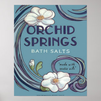 Póster Salinas de baño Orquid Springs