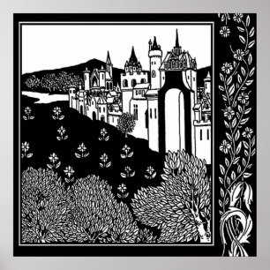 Póster "Salir de la abadía" por Aubrey Beardsley