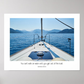 Póster Salir del barco toma fe.