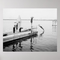 Salir del muelle, 1904. Foto de cosecha de vintage