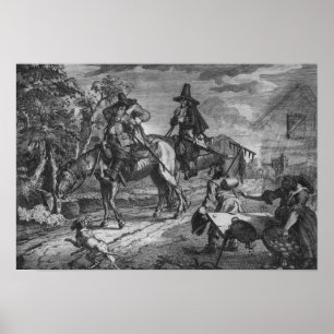 Póster Sallies de Hudibras adelante, placa II