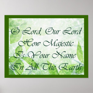 Póster Salm 8:9 Cómo Majestic Es Su Nombre
