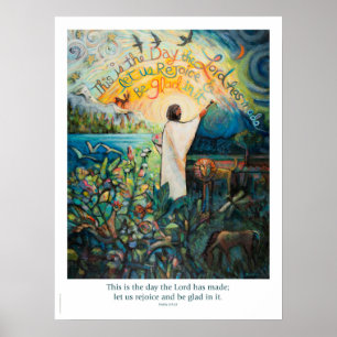 Póster Salmo 118:24 Poster, este es el día