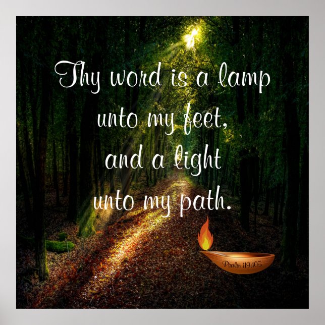 Póster Salmo 119:105 Poster (Frente)