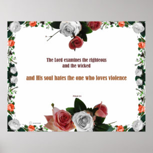 Póster Salmo 11:5, No hay violencia
