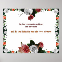 Póster Salmo 11:5, No hay violencia