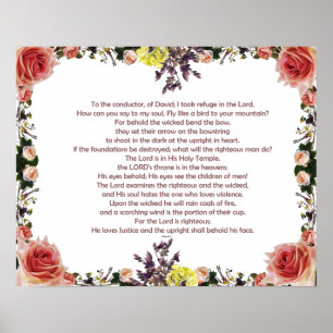 Póster Salmo 11, al director de David;