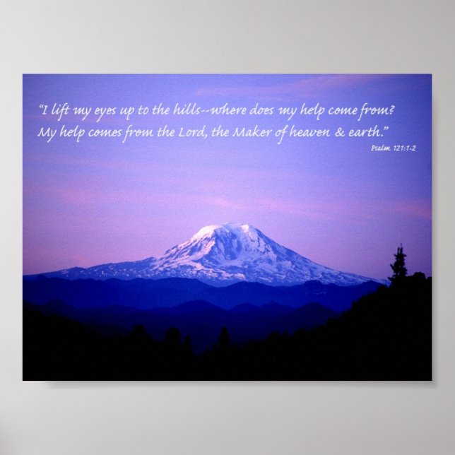 Póster Salmo 121:1-2 (Frente)