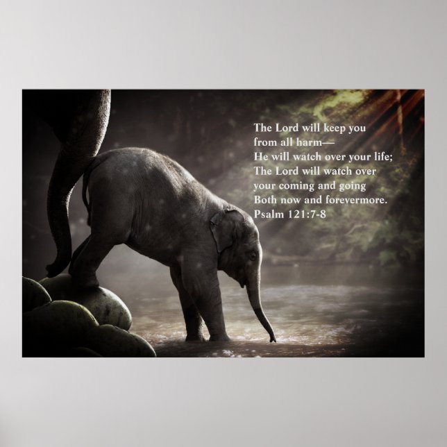 Póster Salmo 121:7-8 Profético "El Señor Vigilará" (Frente)