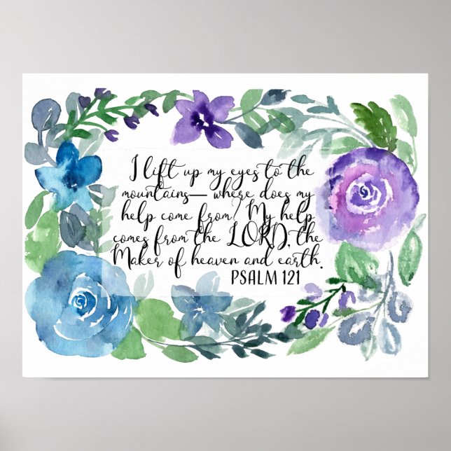 Póster Salmo 121 Levanto los ojos (Frente)