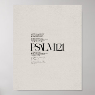 Póster Salmo 121 - "Levanto los ojos a las colinas"