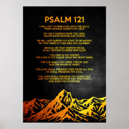 Póster Salmo 121 Verso de la Biblia