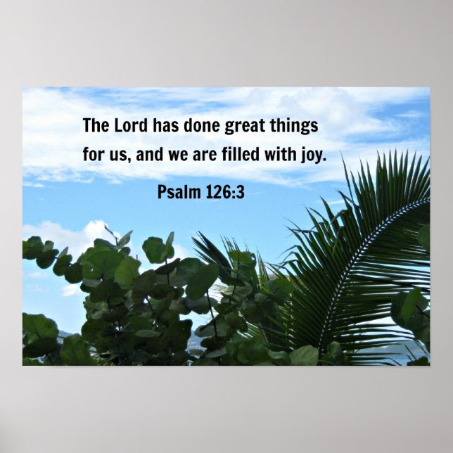 Póster Salmo 126:3 El Señor ha hecho grandes cosas. (Frente)