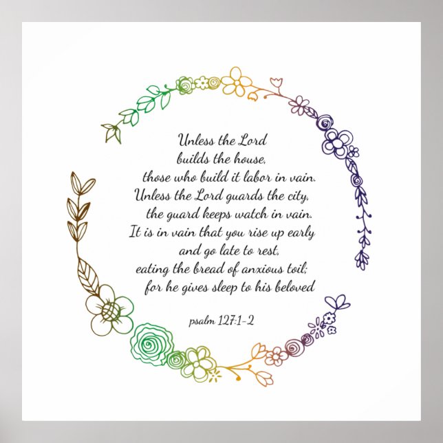 Póster Salmo 127 (Frente)