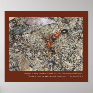 Póster Salmo 128: 1, 2 Poster de las Escrituras
