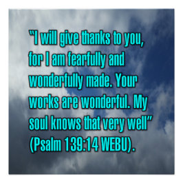 Póster Salmo 139:14 WEBU