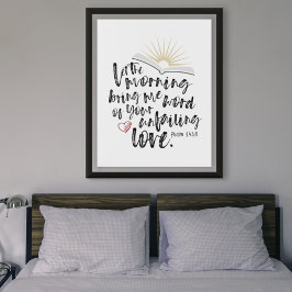Póster Salmo 143:8 Biblia Verso amor inquebrantable