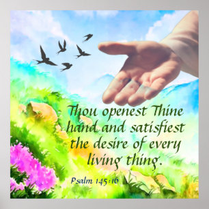 Póster Salmo 145:16
