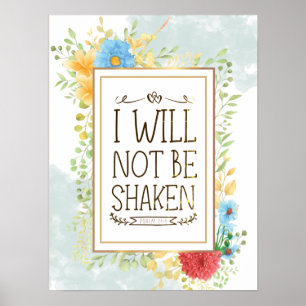 Póster Salmo 16 8 No seré cristiano bíblico sacudido