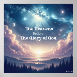 Póster Salmo 19:1 poster cristiana