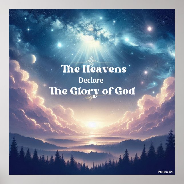 Póster Salmo 19:1 poster cristiana (Frente)
