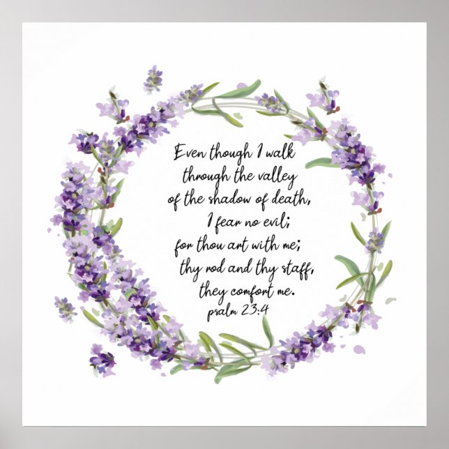 Póster Salmo 23: 4 (Frente)