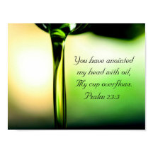 Salmo 23:5 Me ungiste la cabeza con aceite