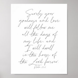 Póster Salmo 23:6 Script