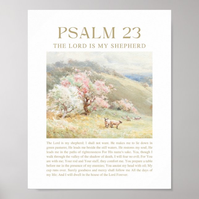 Póster Salmo 23 El Señor es mi Pastor (Frente)